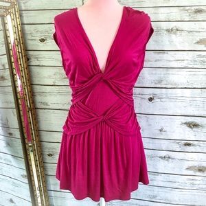 Anthropologie • Ric Rac Twirled Tiers V-Neck Tee